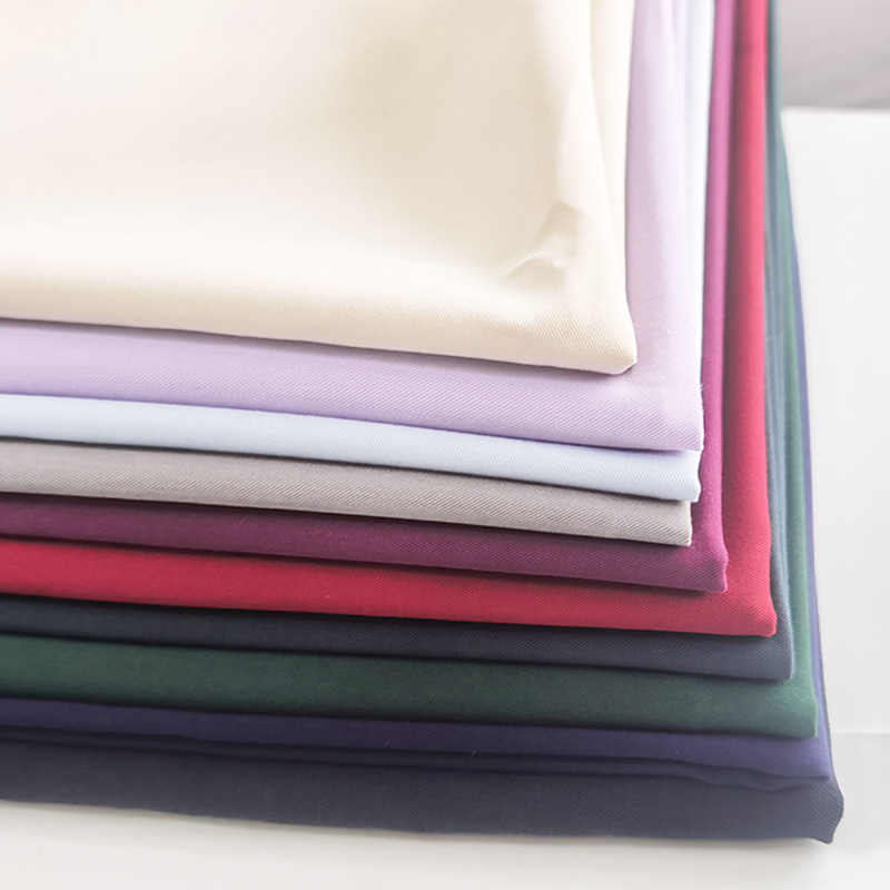 FX50316 Soft Handfeeling Plain Dyed Polyester Rayon 4 Way Stretch Twill Fabric For Scrubs And Medical Uniforms