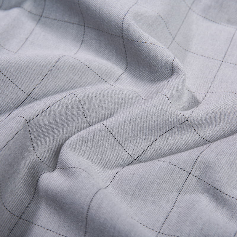 FX54237 Customized Designs Polyester Viscose Check Suit Fabric With Spandex For Uniforms