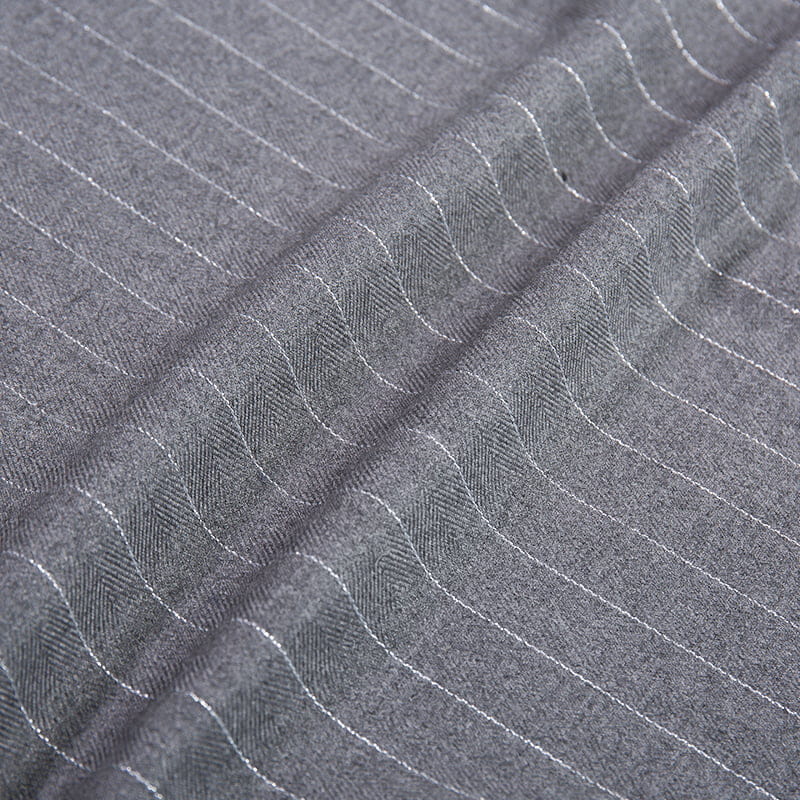 FX55936 Yarn Dyed Stripe Design Polyester Rayon Spandex Suiting Fabric