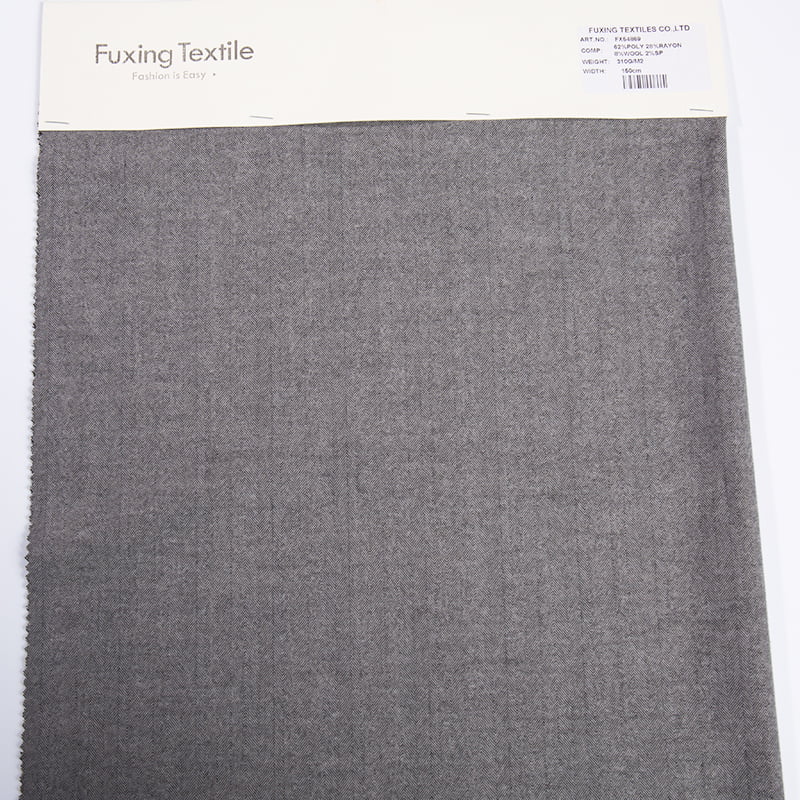 FX54869 Herringbone Design Heavy Weight Poly Viscose Wool Cashmere Blend Fabric For Suit